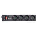 Eaton Protection Strip 4 DIN 10A Input: Schuko Outputs: (4) Schuko; Power Cord Lenght 1m;