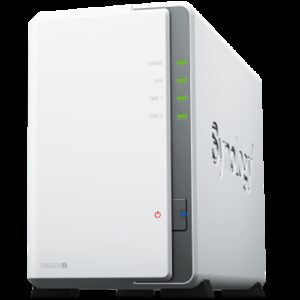 Synology DS223j Tower 2-bays 3.5'' SATA HDD/SSD CPU 4-core 1.7 GHz; 1 GB DDR4 non-ECC;