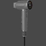 High Speed Hair Dryer Grey 220V-240V~50-60Hz 1500W Voice Control Ionizer Touch LCD Infrared Nursing Infrared