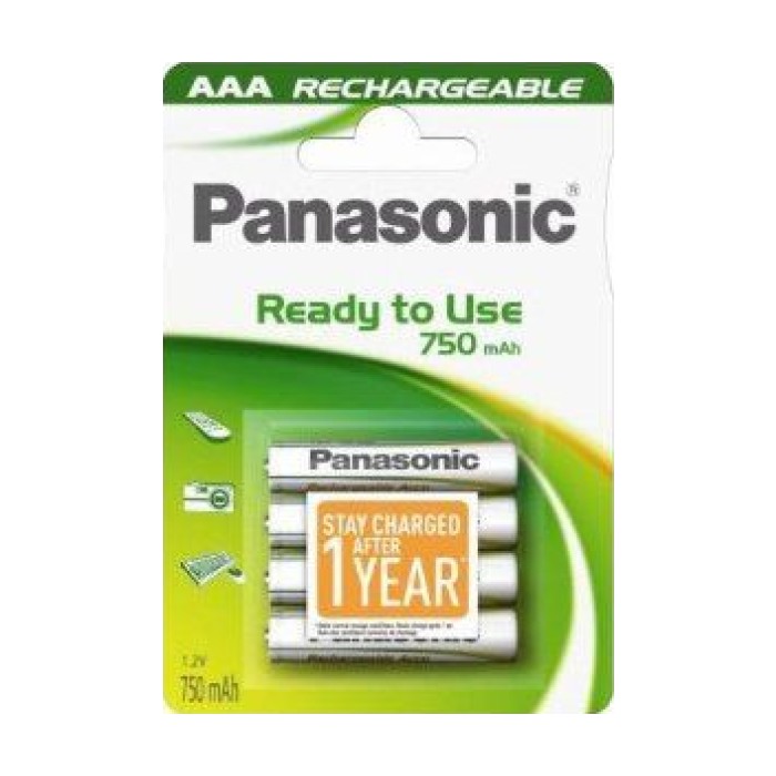 PANASONIC baterije HHR-4MVE/4BP, 750mAh, punj. Ready to use