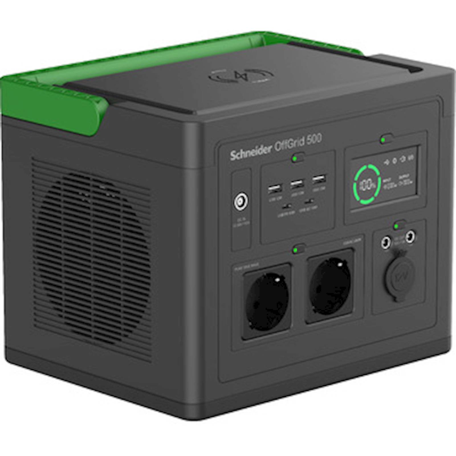 126531 APC Portable Power Station 500, 230V, 517Wh Lithium-ion, LCD, 2 CEE 7/3 Schuko outlets - Image 1