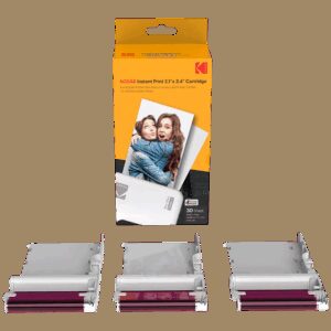 30 Pack Kodak 4PASS Real Photo (2.1"x3.4") Laminate Process Cartridge All-in-One Paper and Color Ribbon
