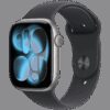 Apple Watch Series 11 GPS 46mm Space Grey Aluminium Case with Black Sport Band -