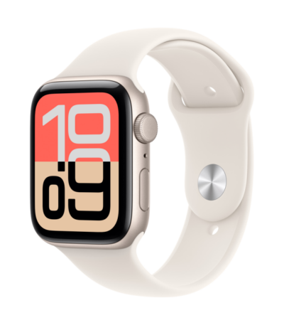 Apple Watch SE 3 GPS 44mm Starlight Aluminium Case with Starlight Sport Band - M/LModel