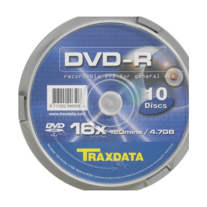 TRAXDATA OPTIČKI MEDIJ DVD-R 16X CAKE 10