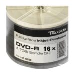 TRAXDATA OPTIČKI MEDIJ DVD-R 16X SPINDLE 50 WHITE FULL PRINTABLE