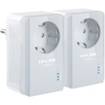 Tp-Link AV600 Powerline Adapter with AC Pass Through Starter Kit 600Mbps Powerline Data rate 1