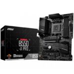 MSI Main Board Desktop B550-A PRO (AM4 4xDDR4 1xPCI-Ex16 2xPCI-Ex1 USB3.2 6xSATA III2xM.2 DP HDMI)