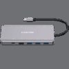 CANYON hub DS-12 13in1 4k USB-C Dark Grey