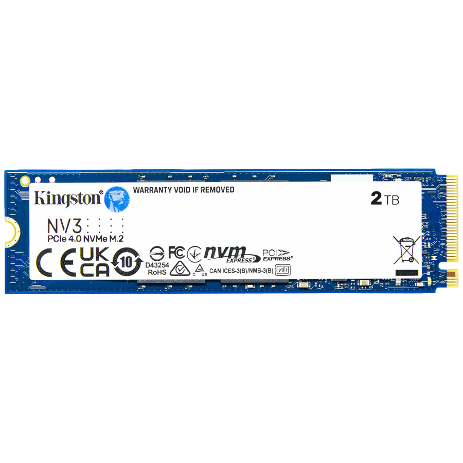 240812160014841871 Kingston 2TB NV3 SSD M.2 2280 PCIe 4.0 NVMe Read: 6000/ Write: 5000MB/s - Image 1