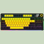 LORGAR KBP70TKLW Wireless TKL Mechanical Gaming Keyboard Pro Black/yellow EN layout