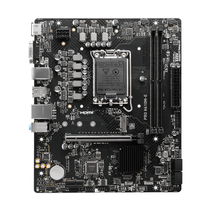 MSI PRO H610M-G LGA 1700 Intel H610 SATA 6Gb/s Micro ATX Motherboard 2x DDR5 PCI-E