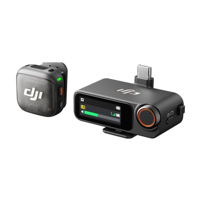 DJI Mic 3 (1 TX + 1 RX)Mikrofon,prenos do 250m,5.5h snimanja,48kHz 24 zvuk, 1x transmiter