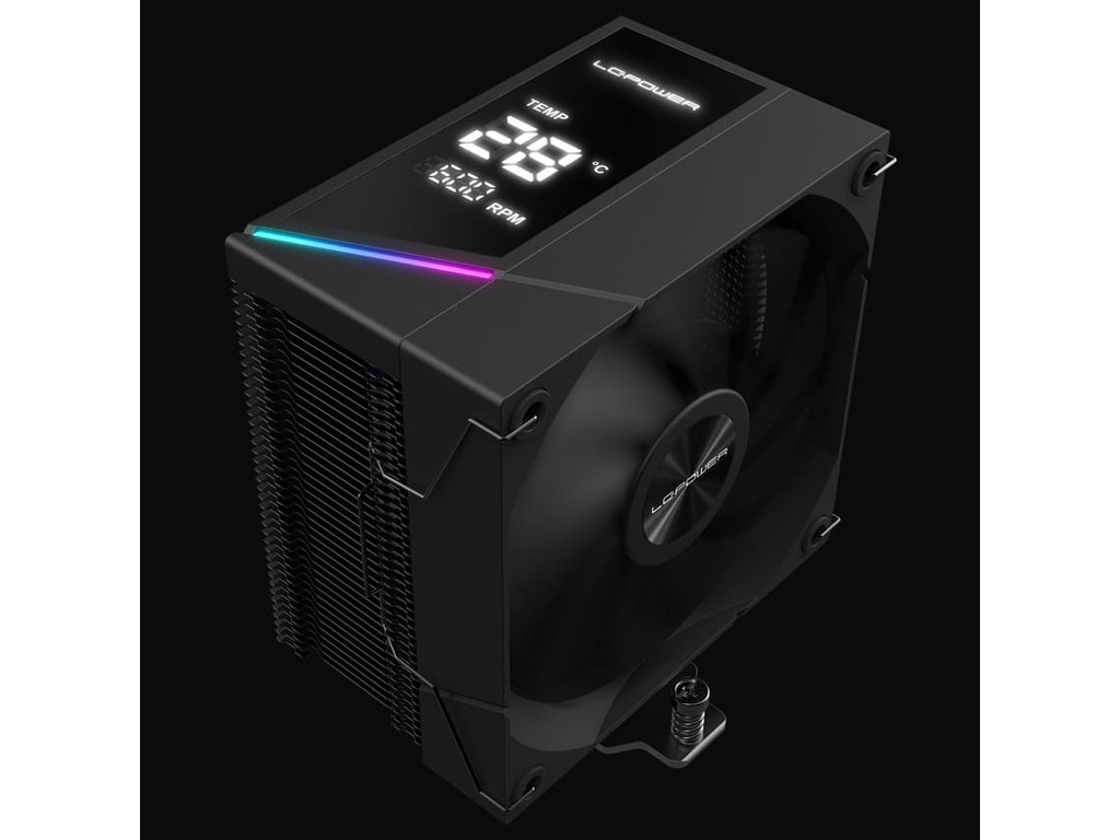 LC-CC-120-DB6_250805030831105 LC-Power LC-CC-120-DB6 Cooler DIGI series AIR Cooler 230w TDP, 120mm, Display - Image 1