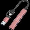CANYON hub DS-02 4in1 USB-A/C Pink - Image 2