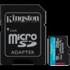 Kingston 256GB microSDXC Canvas Go Plus Gen4 200MB/s A2 U3 V30 Card + Adapter