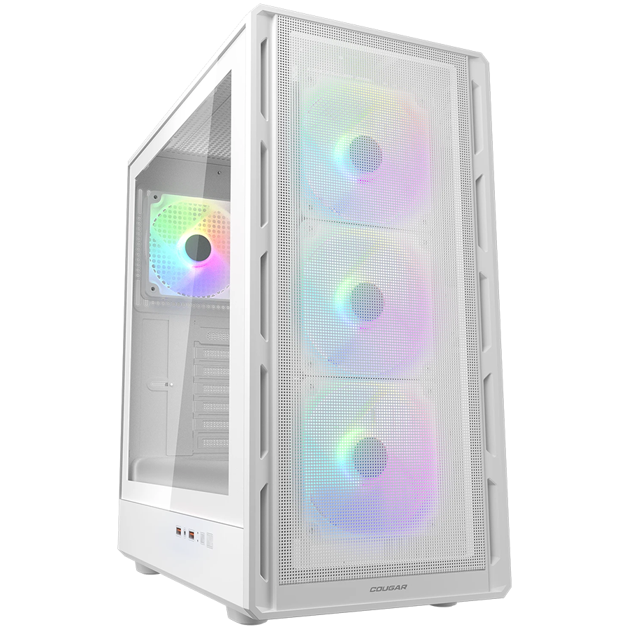 250714100024181249 COUGAR AIRFACE PURE RGB PC Case Mid Tower White - Image 1