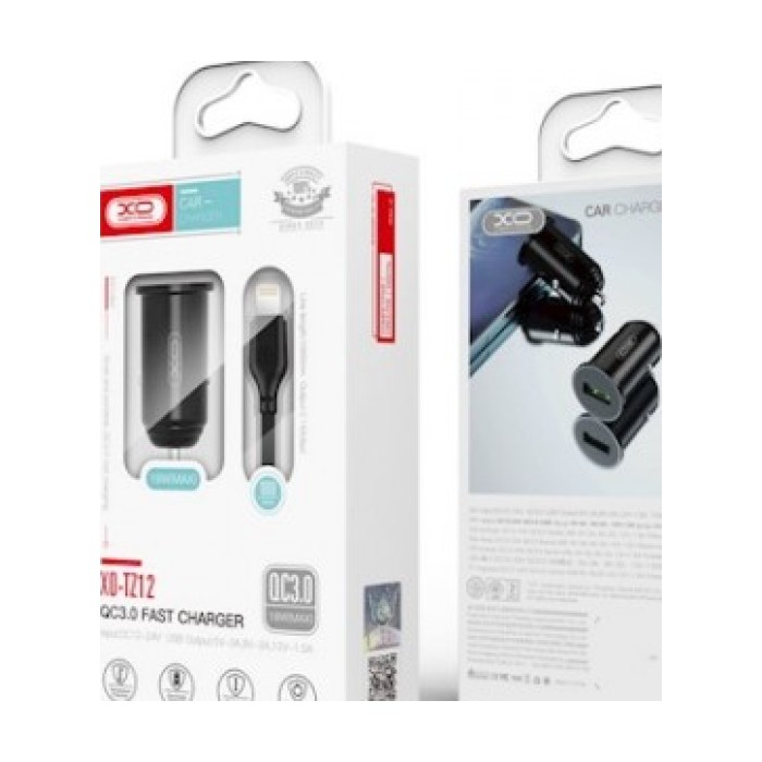 XO TZ12 Car charger QC3.0 18W + Micro USB Cable 1m
