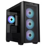 ASUS A21 PLUS TG ARGB BLACK4x 120mm ARGB fans, microATXMini-ITX,