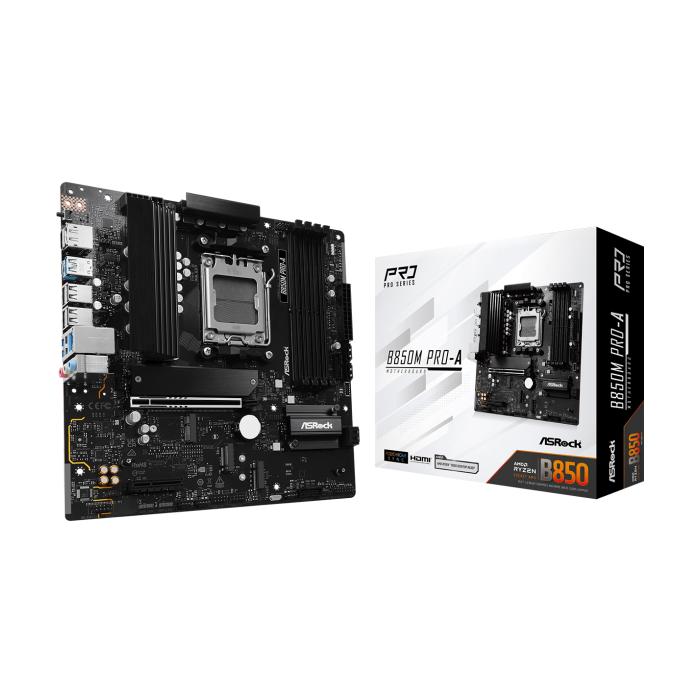 ASROCK MB B850M PRO-A4xDDR5, 3xM.2, 4xSATA, 17xUSBHDMI, DP, RAID, Micro ATX