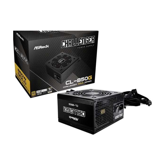 ASROCK PSU 850W Gold Challenge80PLUS,120mm fan,ATX 3.1PCIe 5.1