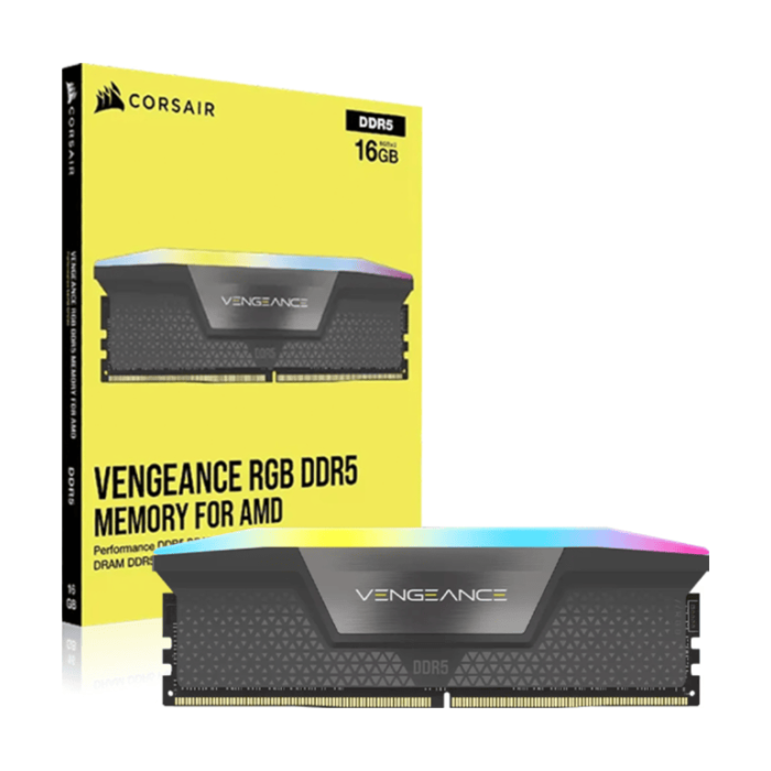CORSAIR DDR5 16GB (1x16GB),RGB6000MT/s, VENGEANCE, CL36EXPO, XMP