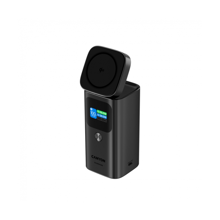 CANYON Qi2 magnetic power bank OnPower 150 15000mAh Aluminium Dark grey
