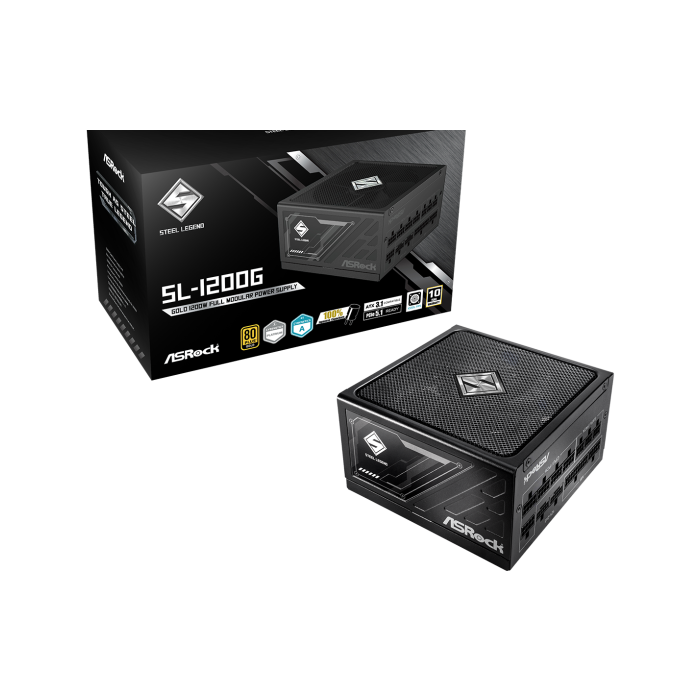 ASROCK PSU 1200W Gold SLFully Modular, 80PLUS135mm fan, ATX 3.1, PCIe 5.1