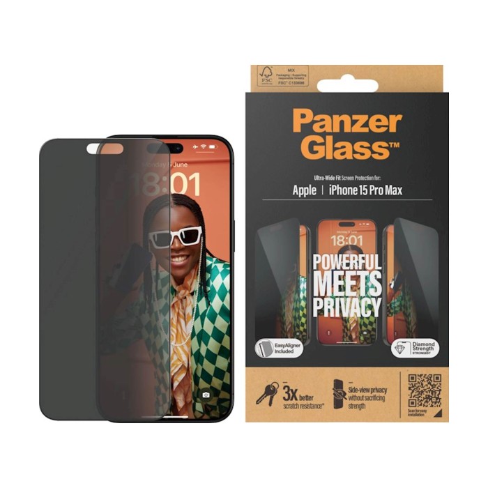 Zaštitno staklo PG iPhone 15 Pro Max Privacy