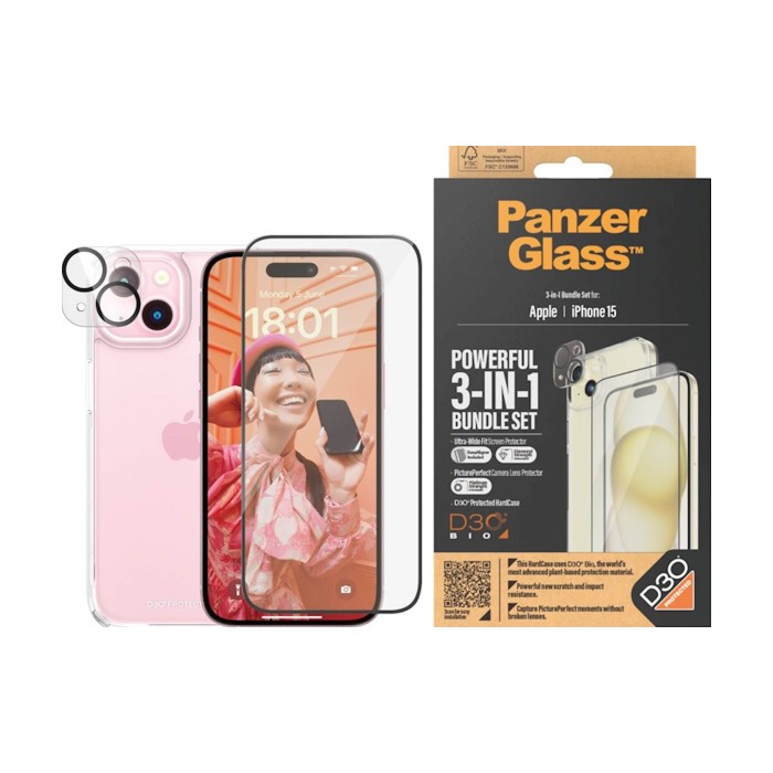 Bundle PanzerGlass iPhone 15