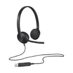 LOGITECH H340 Corded Headset - BLACK - USB