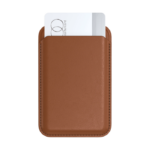 SATECHI Vegan-Leather Magnetic Wallet Stand Brown