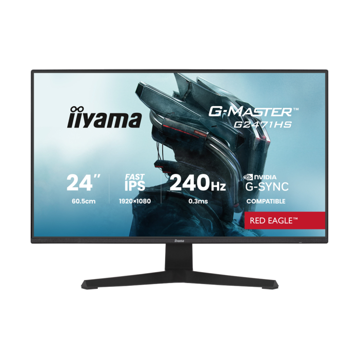 IIYAMA Gaming Monitor G2471HS-B1 G-MASTER 23.8" Fast IPS 1920 x 1080 350cd 1000:1 0.3ms HDMI