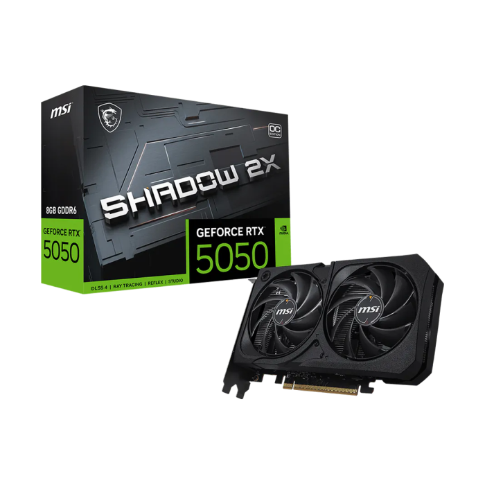 MSI Gaming RTX 5050 8G Shadow 2X OC Graphics Card 8GB GDDR6128-bit Extreme Performance: 2617