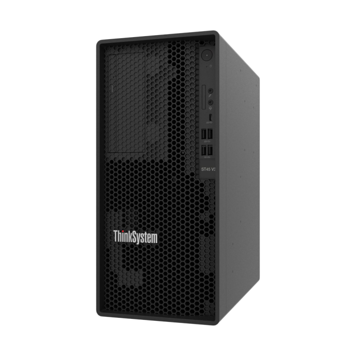 Lenovo ThinkSystem ST45 V3,1x AMD EPYC 4344P, (8C 3.8GHz 65W),1x16Gb 1Rx8,2x480GB SSD,SW RAID,1x500W,3yr Warranty
