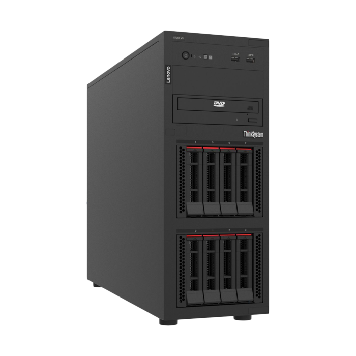 Lenovo ThinkSystem ST250 V3,1xIntel Xeon 6315P (4C 2.8GHz 55W),2.5 Chassis Base,SW RAID,1x800W,XCC Platinum,3yr Warranty