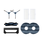 eufy Omni C20 Accessories Packside brush-2/filter-2/roller brush guard with comb-1/mop cloth-2 Black+Gray