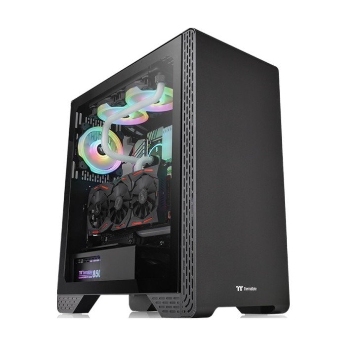 Thermaltake S300 TG Mid tower case, tempered glass, 1x standard fan 120mm
