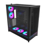 Montech Case HS01 PRO PC Mid tower, ATX, ARGB, Black 5x 120mm fans
