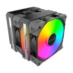 Montech NX600 ARGB CPU Cooler Black, Dual-tower, 120mm Height: 132.5mm