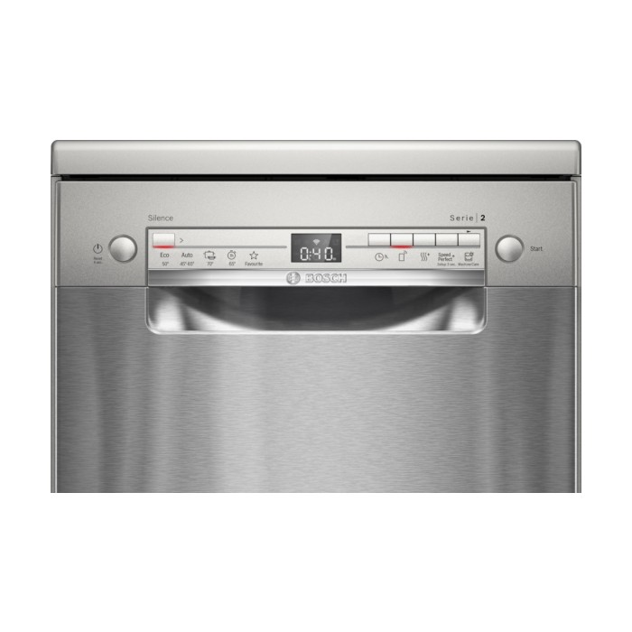 BOSCH perilica posuđa Serie 2| 45 CM, E, 10 setova,8,9L,46dB, INOX