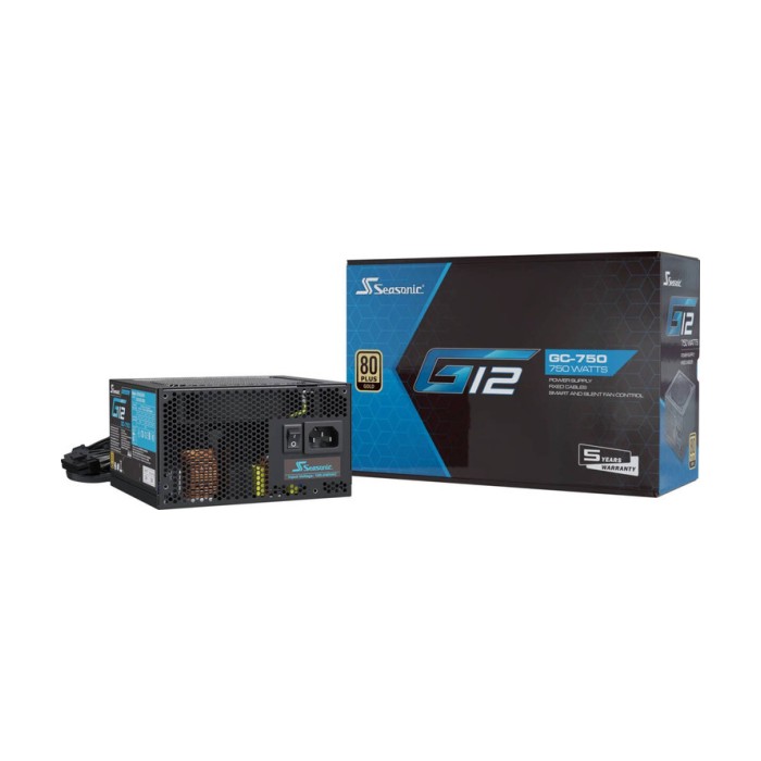 Seasonic G12 GC80 750W Gold PC ATX 80 PLUS Gold Active 12 cm, Black