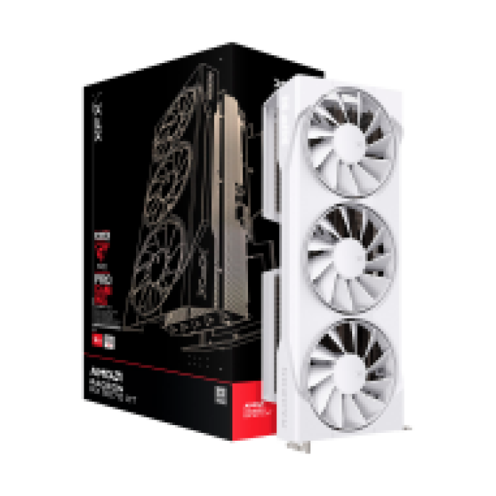 XFX Swift AMD Radeon RX 9070XT White Triple fan Gaming Edition with 16GB GDDR6 HDMI