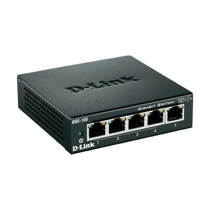 D-Link switch neupravljivi, DGS-105/E (metalno kućište)