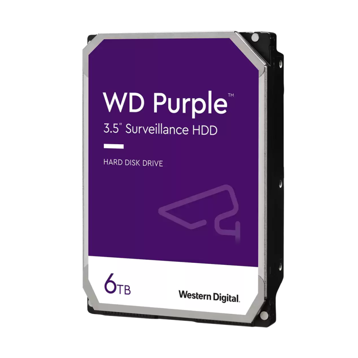 HDD Video Surveillance WD Purple 6TB CMR 3.5'' 256MB SATA 6Gbps TBW: 180