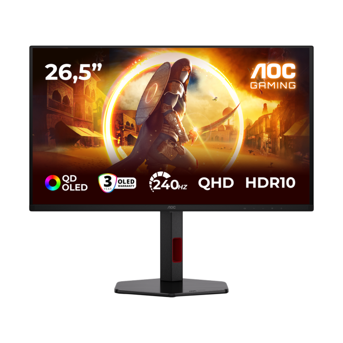 AOC Monitor LED Q27G4ZDR Gaming 27" QD - OLED 2560x1440 2H 240Hz PiP+PbP Full ERGO