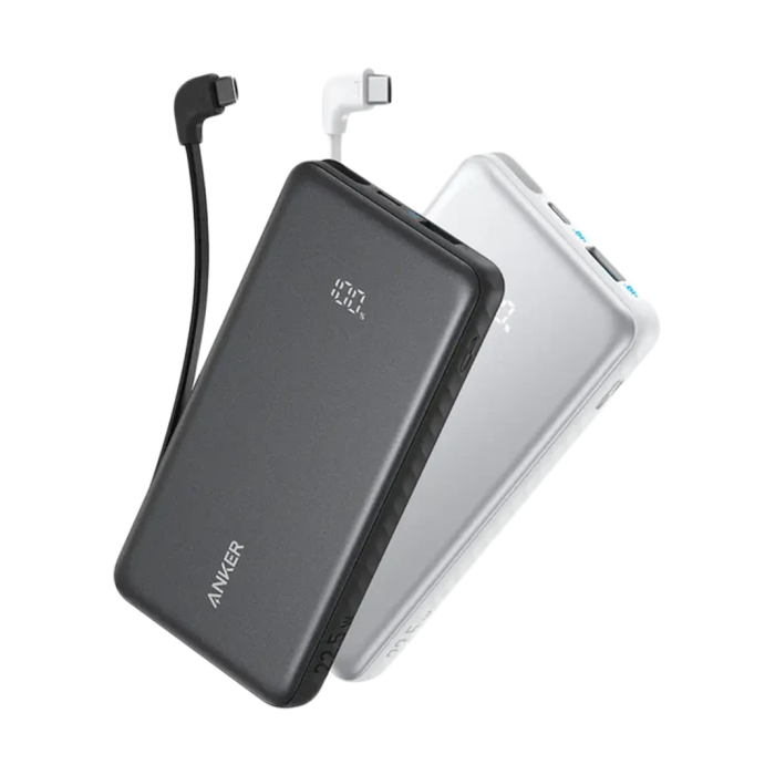 Anker Zolo Power Bank 10K 22.5W Built-In USB-C Cable Black