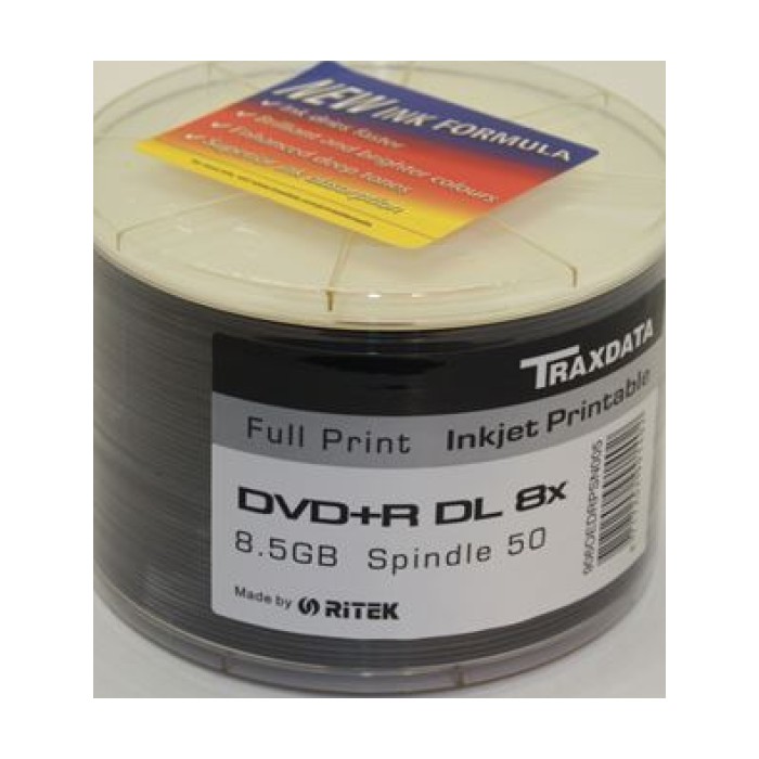 TRAXDATA OPTIČKI MEDIJ DVD+R 8X DUAL LAYER SPINDLE 50 PRINTABLE