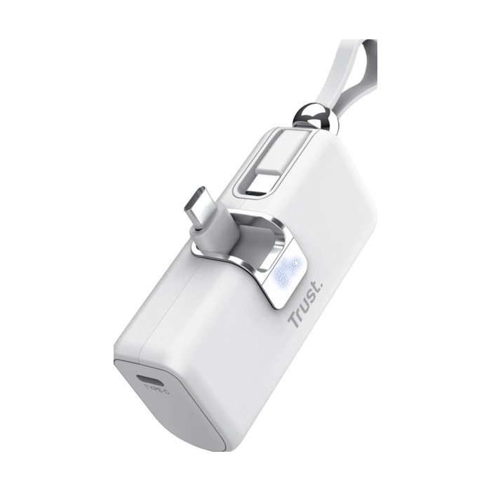 Trust PACTO 5000mAh powerbank, džepna verzija, bijeli