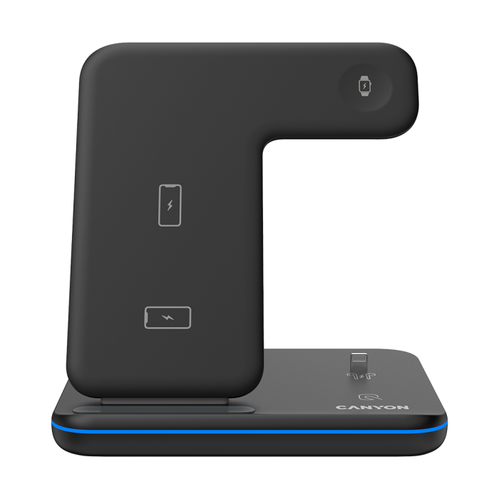 CANYON wireless charger WS-302 15W 3in1 Black